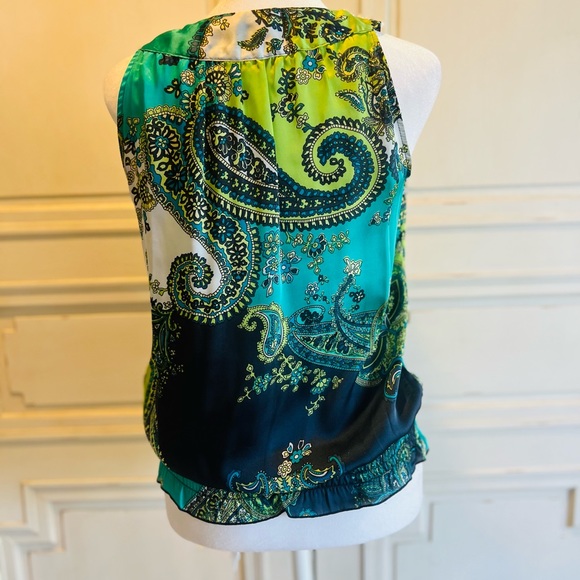 Larry Lavine | Signature Collection Paisley Top with Bauble neckline - Picture 8 of 8